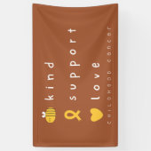 小児がん認識度バナー標識 横断幕 (縦)