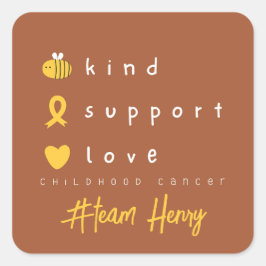 小児がん認識度パーソナライズされた剤 スクエアシール