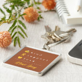 小児がん認識度パーソナライズされた鎖 キーホルダー (側面)