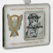 小児がん認識度リボンエンジェルオーナメント シルバープレートフレームオーナメント (右)