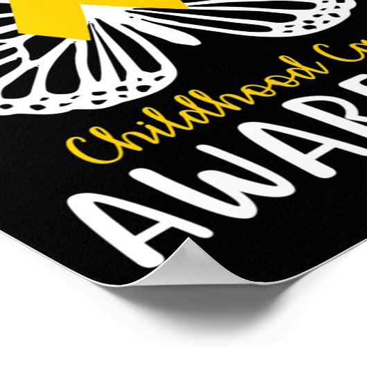 小児がん認識度幼少期ギフトバターフ ポスター (角)