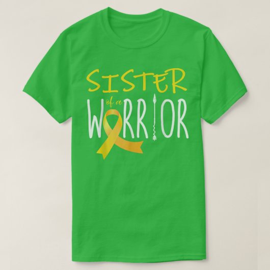 小児がん認識度戦士の姉妹 Tシャツ (デザイン正面)