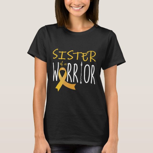 小児がん認識度戦士の姉妹 Tシャツ (正面)