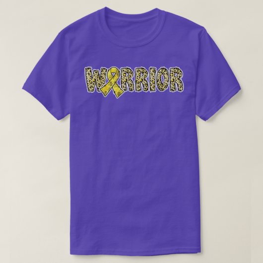 小児がん認識度戦士金ゴールドリボンレオ Tシャツ (デザイン正面)