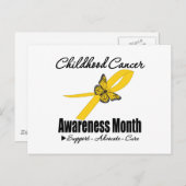 小児がん認識度月産リボンバタフライ ポストカード (正面/裏面)