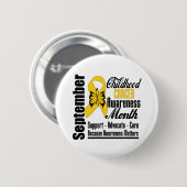 小児がん認識度月蝶v5 缶バッジ (正面&裏面)