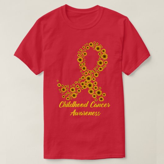 小児がん認識度月装束黄里 Tシャツ (デザイン正面)