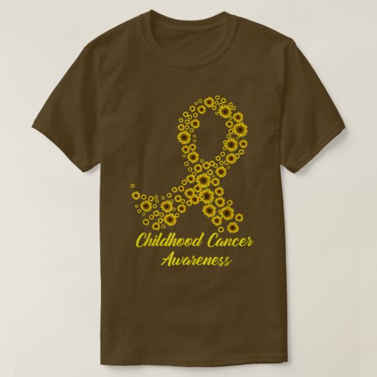 小児がん認識度月装束黄里 Tシャツ (デザイン正面)
