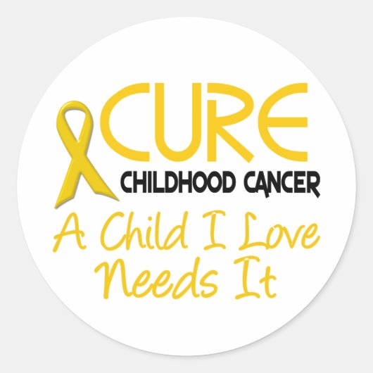 小児がん認識度治療 ラウンドシール (正面)