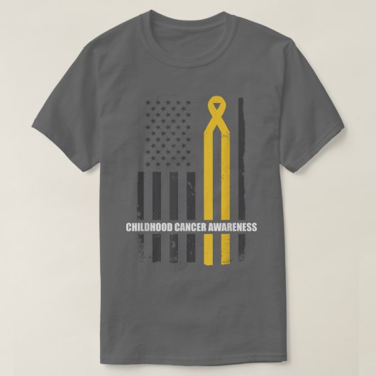 小児がん認識度闘病病 Tシャツ (デザイン正面)