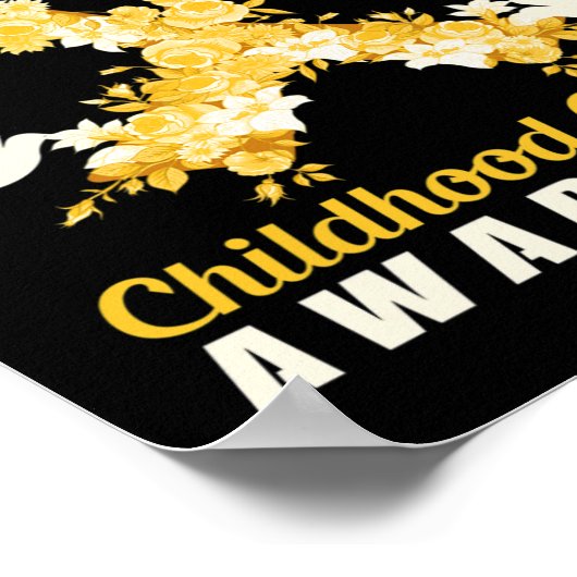 小児がん認識度鳥 ポスター (角)