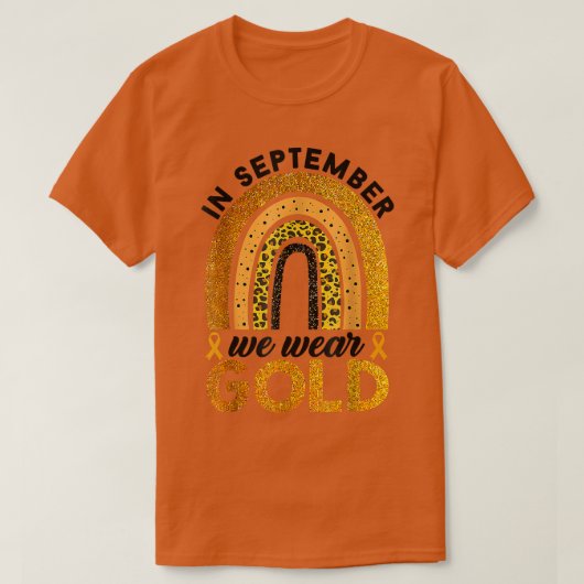 小児がん認識度9月We衣服Go Tシャツ (デザイン正面)