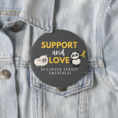 小児がん認識度。サポートと愛。ボタン 缶バッジ (インサイチュ)