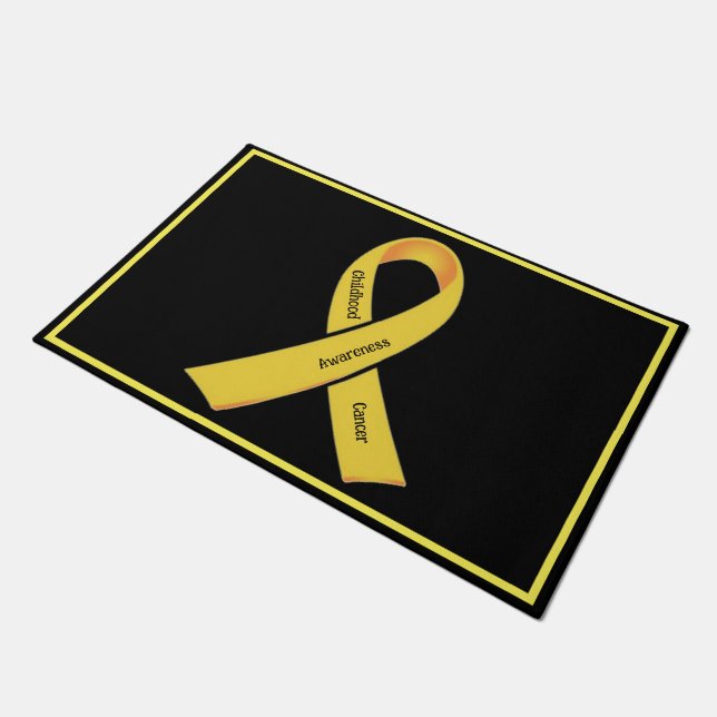 小児がん認識度 ドアマット (アングル)