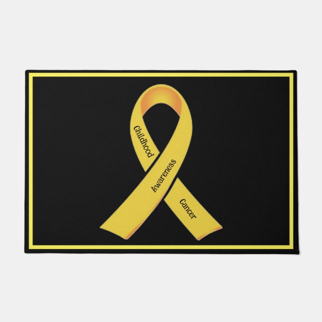 小児がん認識度 ドアマット (正面)