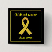 小児がん認識度 缶バッジ (正面)