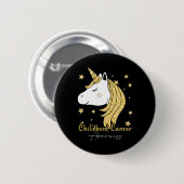 小児がん認識度Unicorn Ribbon Twink 缶バッジ (正面&裏面)