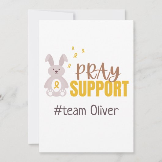 小児がん。カスタムサ祈ポートの発表 招待状 (正面)