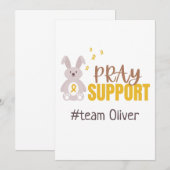 小児がん。カスタムサ祈ポートの発表 招待状 (正面/裏面)