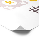 小児がん。カスタム祈支援ポスタープリント ポスター (角)