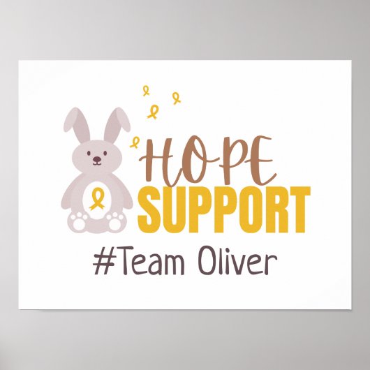 小児がん。カスタム#team名ポスター&プリント ポスター (正面)