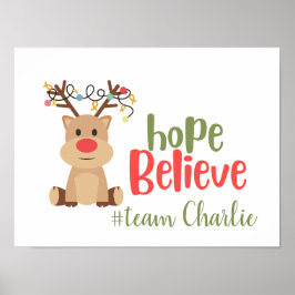 小児がん。カスタム#team nameポスタープリント ポスター