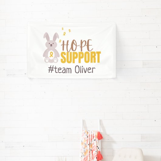 小児がん。カスタム#team name.supportバナー 横断幕 (インサイチュ)