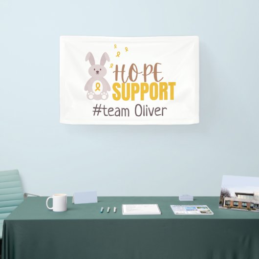 小児がん。カスタム#team name.supportバナー 横断幕 (トレードショー)