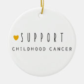 小児がん。サポート。休日オーナメント セラミックオーナメント (正面)