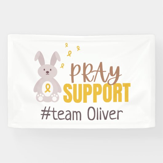 小児がん。バカスタムナ祈ー記号のサポート 横断幕 (横)