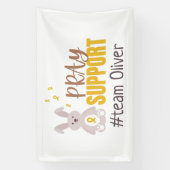 小児がん。バカスタムナ祈ー記号のサポート 横断幕 (縦)