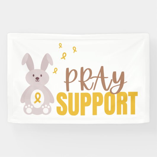 小児がん。バ祈ナーサインを支持 横断幕 (横)