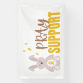 小児がん。バ祈ナーサインを支持 横断幕 (縦)