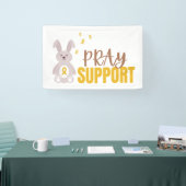 小児がん。バ祈ナーサインを支持 横断幕 (トレードショー)