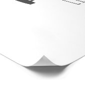 小児がん。勇敢。カスタムポスターとプリント ポスター (角)