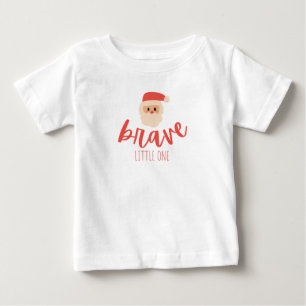 小児がん。勇敢。クリスマスベビーTシャツ ベビーTシャツ
