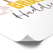 小児がん。勇敢。名前をカスタムするポスタープリント ポスター (角)