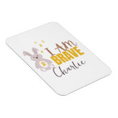 小児がん。名前をカスタムするフレキシブル写真 マグネット (右側)