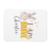 小児がん。名前をカスタムするフレキシブル写真 マグネット (横)