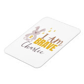 小児がん。名前をカスタムするフレキシブル写真 マグネット (左側)