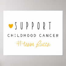 小児がん。名前をカスタムする。ポスターとプリント