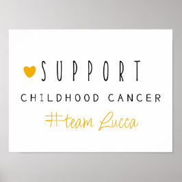 小児がん。名前をカスタムする。ポスターとプリント ポスター