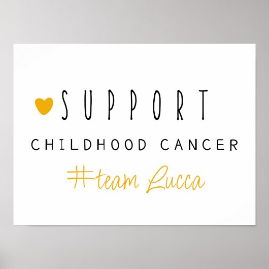 小児がん。名前をカスタムする。ポスターとプリント ポスター (正面)