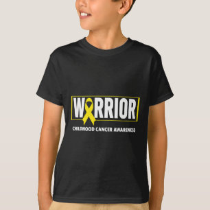 小児がん – 戦士の小児がん認識 Tシャツ