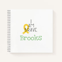 小児がん。私は勇敢だ。カスタムスケッチ本