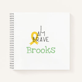 小児がん。私は勇敢だ。カスタムスケッチ本 ノートブック