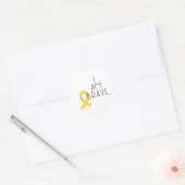 小児がん。私は勇敢だ。シールとラベル ラウンドシール (封筒)