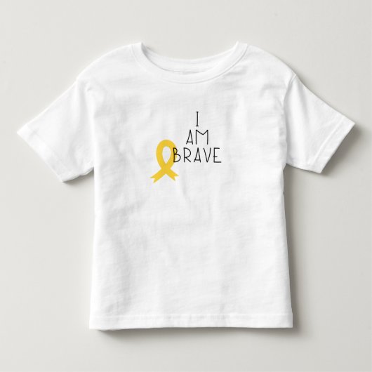 小児がん。私は勇敢だ。トドラーTシャツ トドラーTシャツ (正面)