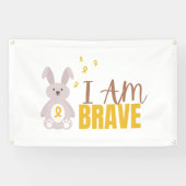 小児がん。私は勇敢だ。バナーの屋外標識 横断幕 (横)