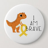 小児がん。私は勇敢だ。ボタン 缶バッジ (正面)